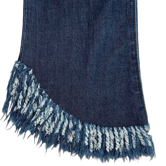 FRAME Denim Le crop Mini Boot Fringe Scallop Hem Jeans, NEW w/out tags Size 28 - Picture 4 of 12